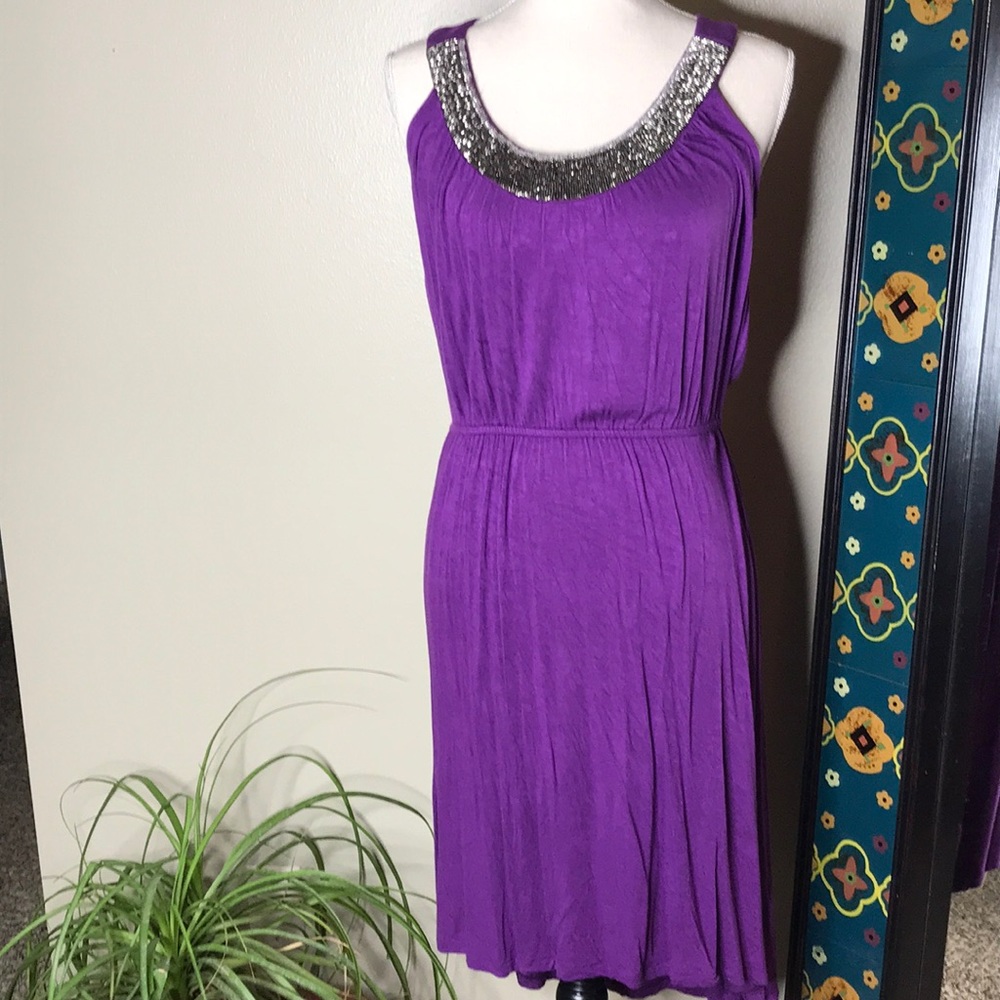 Summer Light Weight Purple Summer Dress Size M